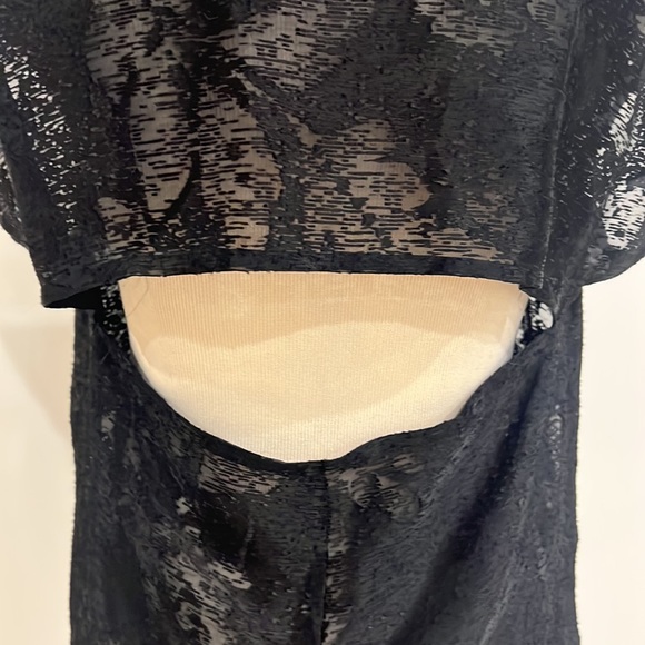3.1 Philip Lim Black Silk Blend Burnout Tunic Top. 2 - Picture 4 of 7